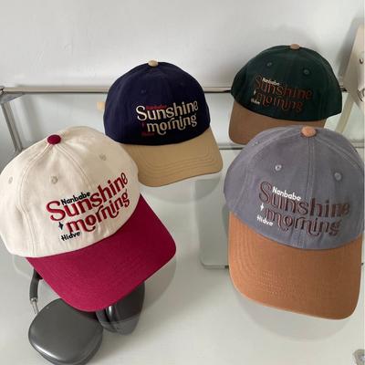 Fashion Embroidery Letter Baseball Cap Patchwork Women Sun Hat Men Casual Sports Cotton Peaked Caps