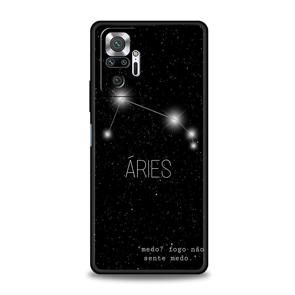 Constellation Virgo Aries Phone Case Cover for Redmi 14C 10C Note 14 13 12 10 11 Pro Plus 7 8T K40 K50 Gaming Pro Plus 5G Shell