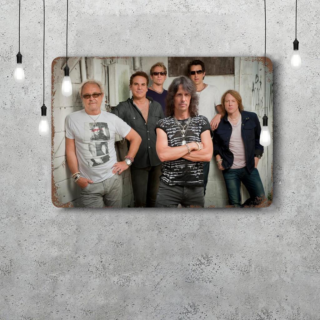 Foreigner Band Retro Vintage Tin Sign Poster Decorative Plaque Metal Plate Wall Decor