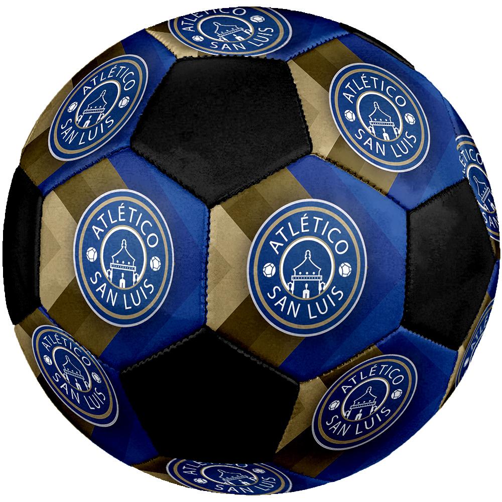 SIZE 5 Atlético San Luis Soccer Ball Colorful All Ages Machine Stitched PVC Competition Ready Durable High-Bounce