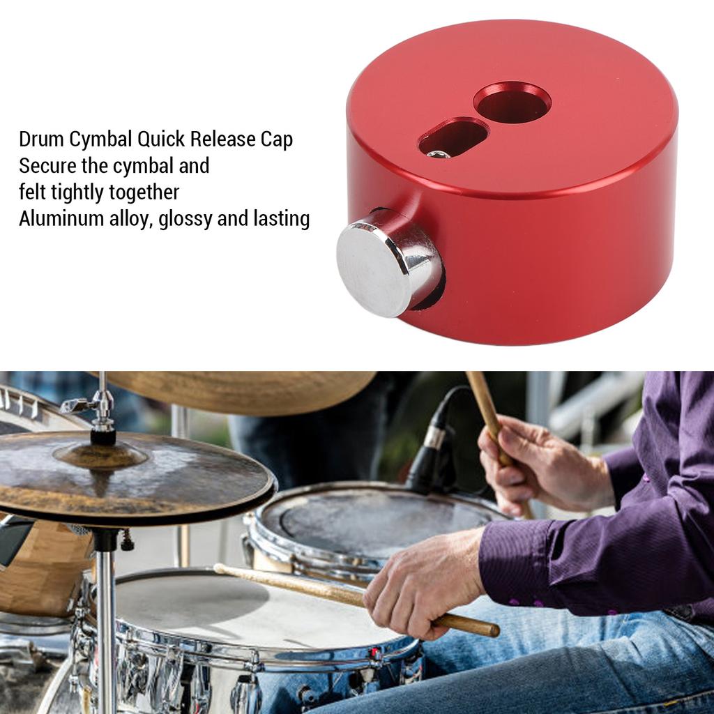 Drum Cymbal Quick Release  Aluminum Alloy Cymbal Nut Fixing Buckle Compatible Percussion Instrument Aluminum Alloy Cymbal