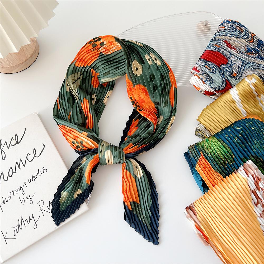 70cm Fold Square Scarf Women Spring Summer Fashion Bandanas Bag Hat Head Hair Shawl Wraps