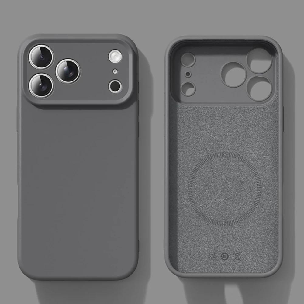 New Liquid Magnetic Silicone Phone Case For iPhone 17 16 15 14 13 12 Pro Max 16 Plus 17Pro 17 Air For Magsafe Soft Bumper Cover