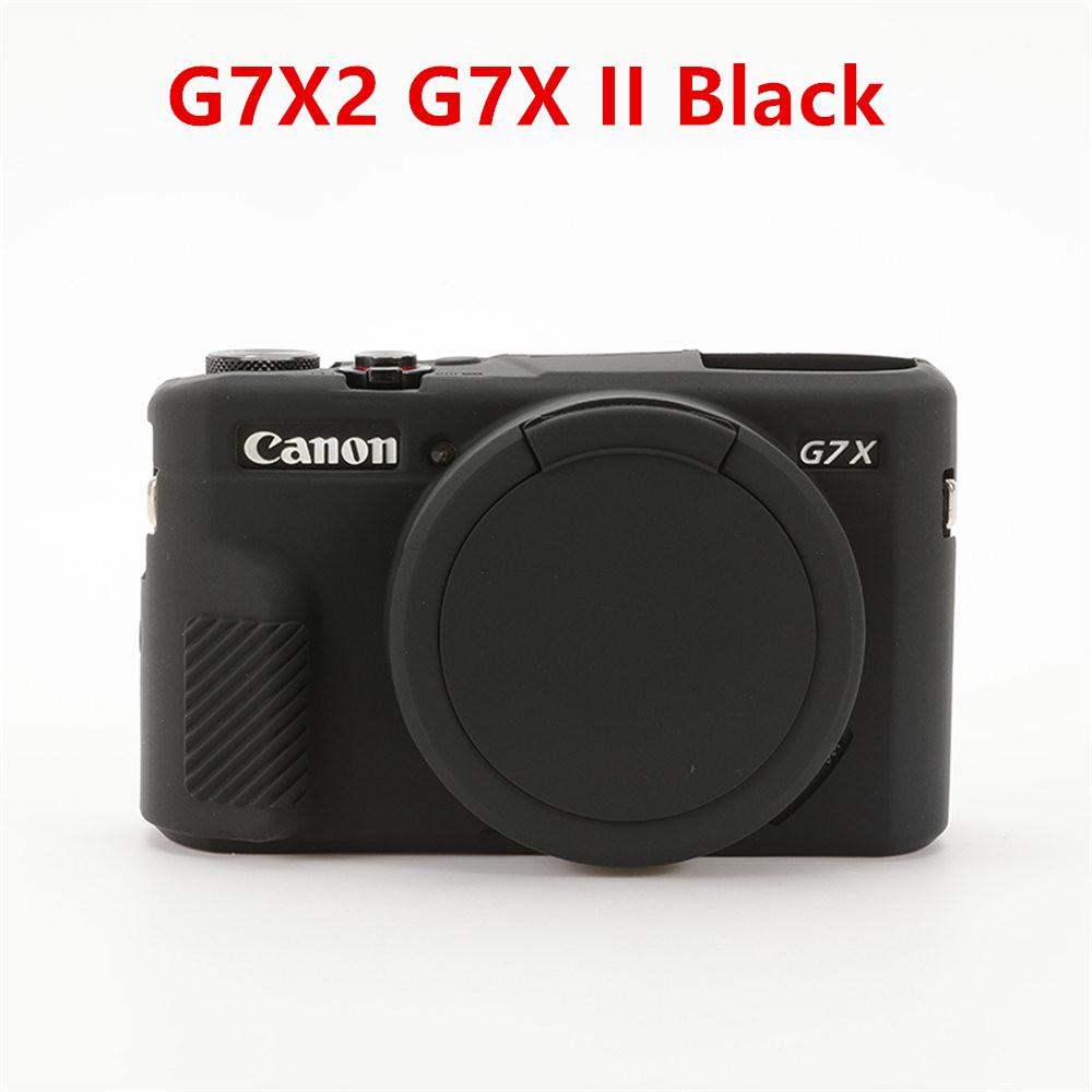 Soft Silicone Rubber Armor Camera Body Case For Canon G7X Mark II III G7XII G7X2 G7XIII G7X3 Shockproof Cover With Lens Cap