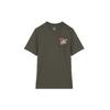 T Shirts Men's Khaki Green Crew Neck Moderate Straight Fit FQ3765-325