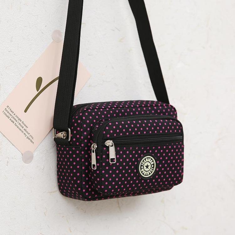 Female Crossbody Bag Canvas Bag Mom Bag Middle-aged Mother-in-law Bag Nylon Elderly Grandmother Cloth Bag