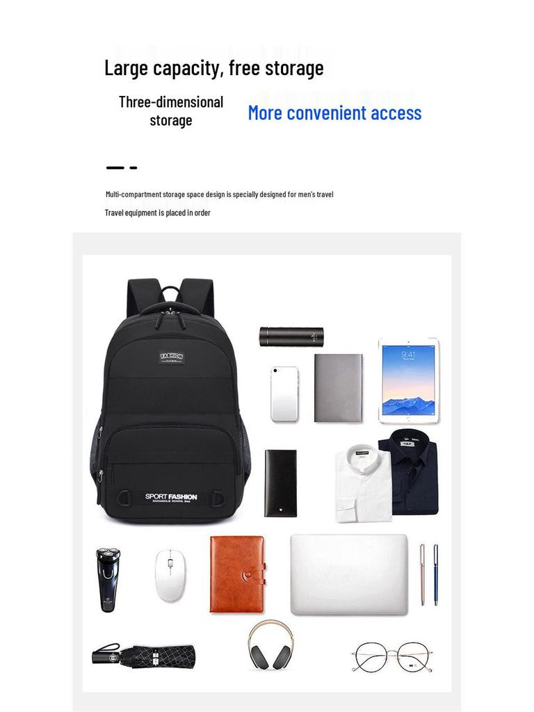 Water-Resistant Korean Style Backpack for Students - Large Capacity, Lightweight Computer Pack for Middle, High School & College