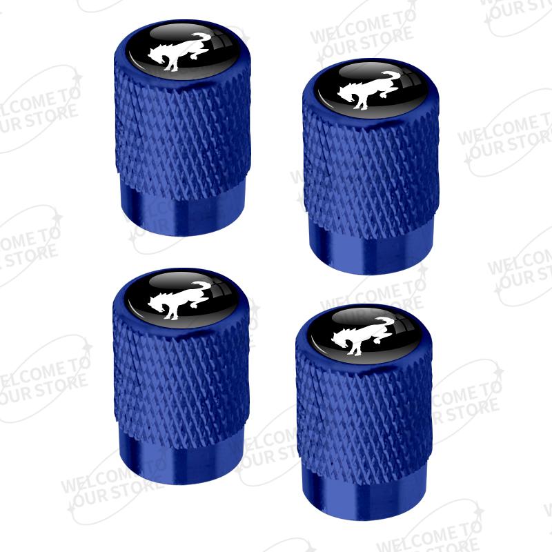 Aluminum For Ford Bronco Logo ST Line Focus Fiesta EcoBoost Hybrid 4pcs Car Decor Wheel Tire Valve Caps Stem Cover Accessories