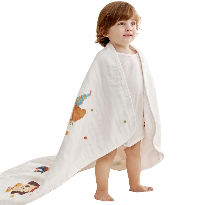 YEEHOO Baby & Kids Class A Cotton Gauze Bath Towel 105x105cm