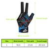 Gants de billard Gants ouverts Gants antidérapants 3 doigts Gants de snooker réglables Gants d'entraînement de billard pour hommes femmes Main gauche