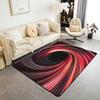 Erosebridal Red and Black Swirl Rugs for Living Room Bedroom - 3D Geometric Abstract Art Area Rug 3 x 5 for Kids Boys Girls, Hole Circle Was