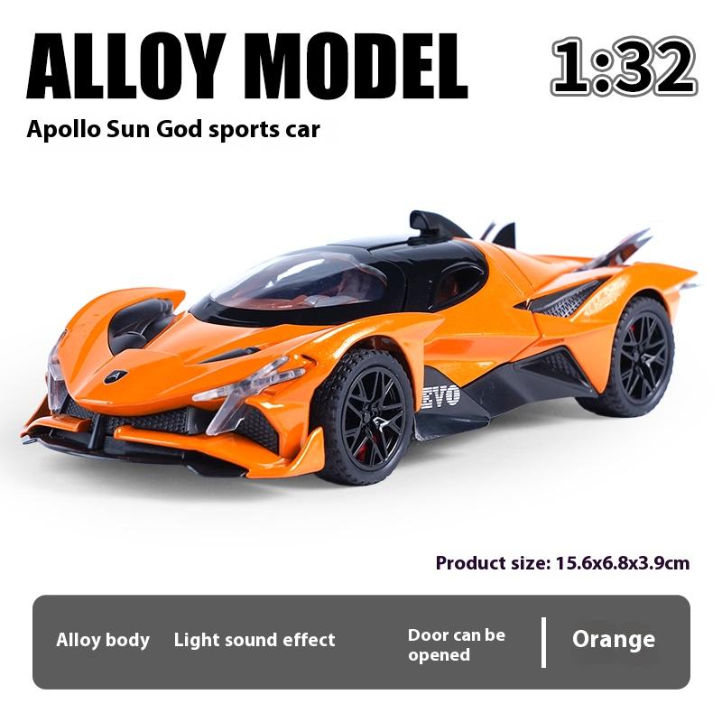 1:32 Scale Apollo EVO Alloy Toy Model - Futuristic Design, Sound & Light Effects, Spring Action - Ideal for Kids' Play