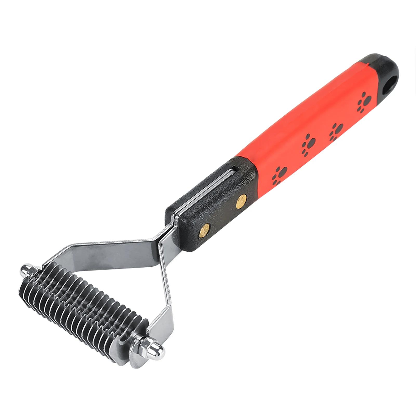 

Инструмент для удаления колтунов у питомцев, расческа для вычесывания шерсти, двусторонняя, товары для питомцев