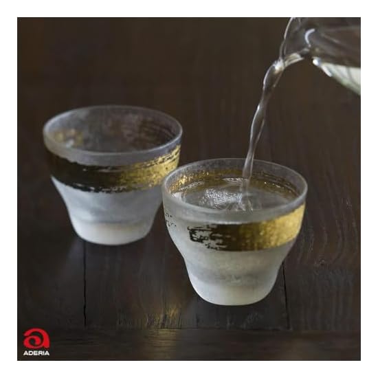 ADERIA Premium Nippon Taste Sake Cup, Gold Ichimonji, 90ml, Made in Japan, Gift Boxed, 6697, Birthda