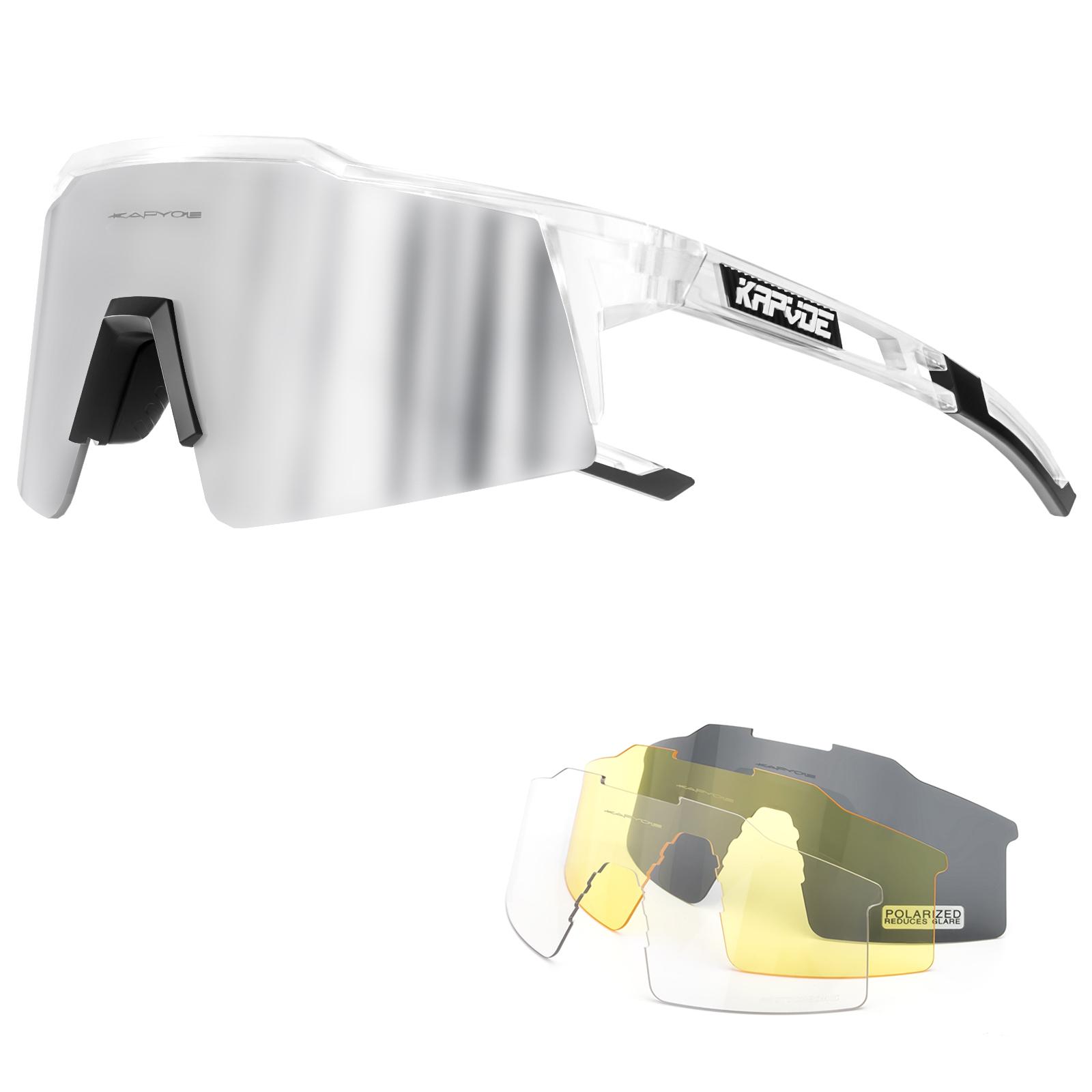 

Kapvoe 4lens Cycling Glasses Sunglasses Cycling Goggles Outdoor UV400 Sports Protection MTB Road Mountain Bicycle Drive 4lens 4lens