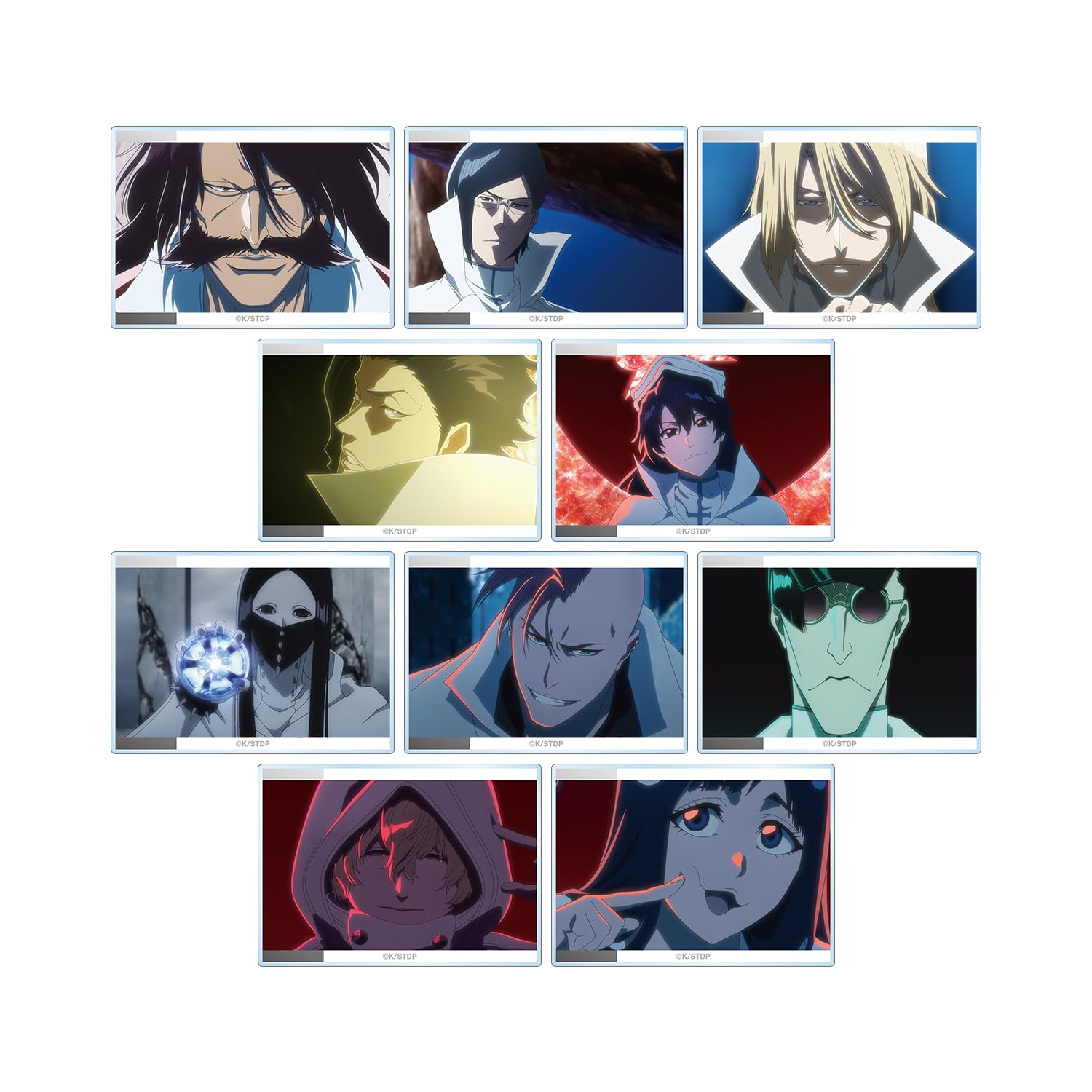 ТВ Аниме Кровавая Война Коллекционные Акриловые Карты Сцен Боя Коробка  BLEACH Тысячелетняя Арка  вер.B 10 шт.