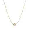18K Gold Six-Prong Diamond Pendant Necklace - Elegant Summer Clavicle Chain for Women