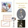 1pc Rainbow Crystal Sun Catcher, Tree Of Life Suncatchers Heart Shaped Hanging Ornament Chakra Stones Window Crystal Ball Prism