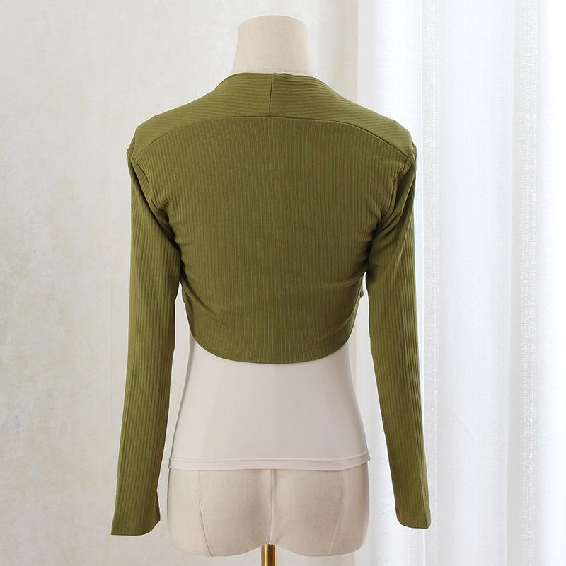 Women's Snowfall Style Cardigan: Lightweight Spring & Autumn Shawl, Cropped Air-Conditioned Jacket, Ballet Dance Camisole.