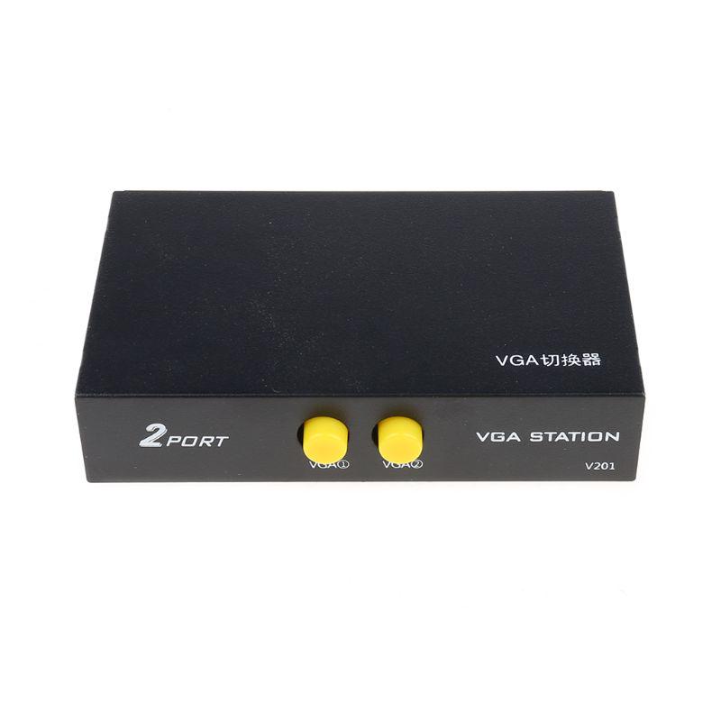Multi-purpose VGA Video Switch Adapter Converter Box for PC Monitor Accessory 2 Ports Switcher Splitter for Home Device