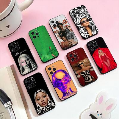 Singer B-Beyonce  Phone Case For iPhone 17,16,15,14,13,12,11 Plus,Pro Max,Soft Silicone Black Cover