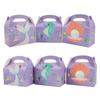 3pcs Holiday Gift Box Mermaid And Seashell Underwater World Party Gift Box Candy Box Summer Handheld Gift Box