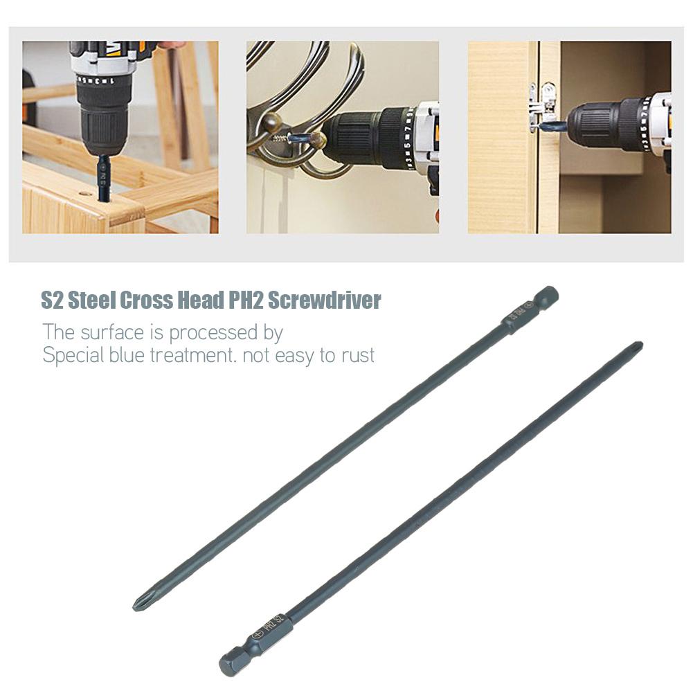 

Набор из 10 стальных крестовых отверток S2 PH2 с шестигранным хвостовиком 14 дюймов 200 мм