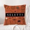 Brand Seletti Cushion Cover Natural Linen Pillowcase Set AllinOne Decor Cushion Cover for Sofa Bedroom Chair