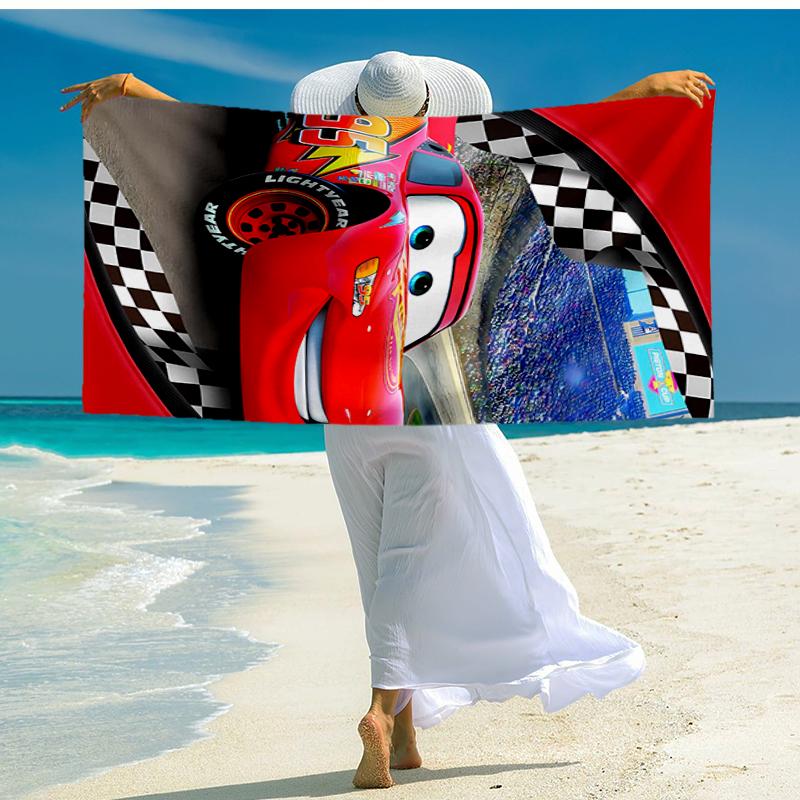 Ultra-Soft Beach Towel with Cars Theme,Ideal for Pool - Camping, Diving - Perfect Travel Essential, Vibrant Beach Towel.