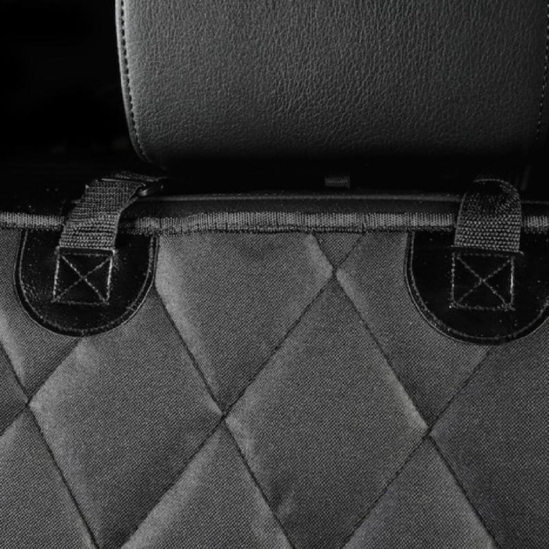 Full Coverage Rear Seat Dog Cover with Durability Fabric and Quilted Padding for Cleaner Car Travel, Hair Control, and Comfortable Resting Space