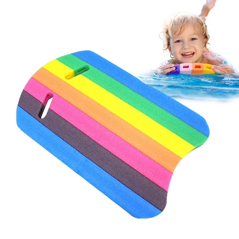 Kids Adults Rainbow Swimming Kick Board Foam Float Kick Board Pool Training Aid Float Hand Foam Board Tool