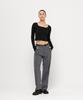 CHAMBROS Hidden Banding Semi-Wide Wrinkle-Free Slacks [Gray]