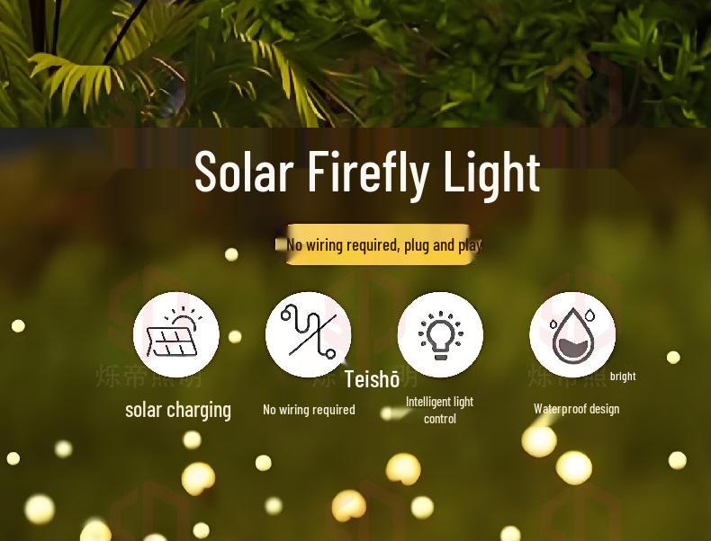 Firefly Solar Garden Lights: Waterproof Outdoor Villa and Lawn Decor