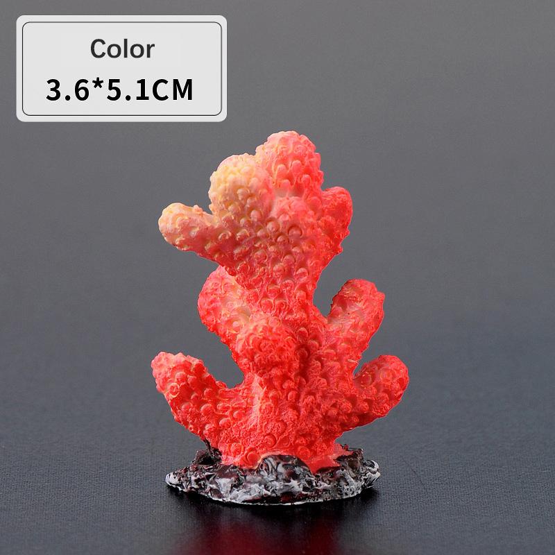 Colorful Mini Artificial Coral Cute Ornamental Fish Gifts Aquarium Decor Multicolor Resin Fashion Diy Art Craft Fish Tank Decora