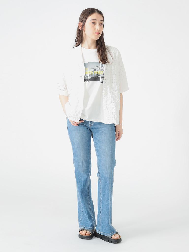 LIFE STORE by BEAMS Sheer Check Jacket Size S BMING (Sizes S-M) Women's White,