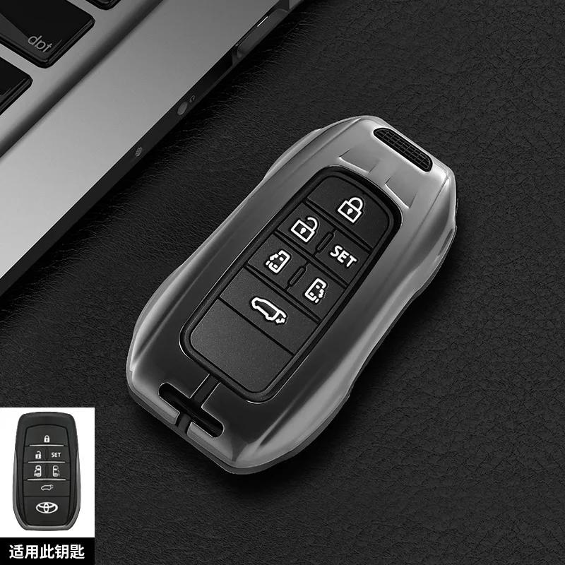 Gztcv2 5 6 Buttons Car Key Zinc Alloy Silicone Case Cover for Toyota Hybrid Vehicles Alphard Vellfire PREVIA Voxy Sienna 2021 2022