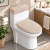 1 Set Machine Washable Toilet Seat Cover Dustproof Bathroom Toilet Cover Set  Bathroom