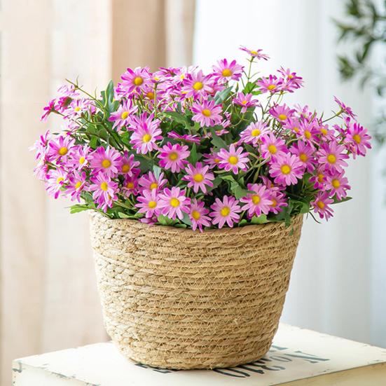 Delicate Faux Chrysanthemum Non-fading Realistic Vivid Maintenance Free Artificial Bouquet Party Decor