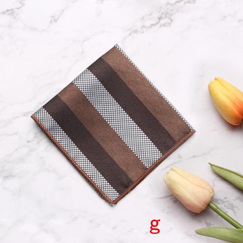 Source Pocket Towel Men'S Polyester Suit Dress Chest Towel Multi-Color Handkerchief Sales Striped Small Square Towel
