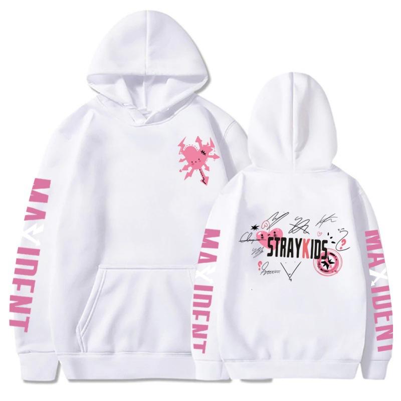 Stray Kids Idol Support Hoodies Womens Casual Pullovers Coats Harajuku Unisex Hoodie Cartoon Printed Sweatshirts Hip Hop Hoody Streetwear