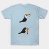 Men Black Print T-shirt Toucan Toucan'T No-Cut Transfer Paper Print Cotton Tshirt