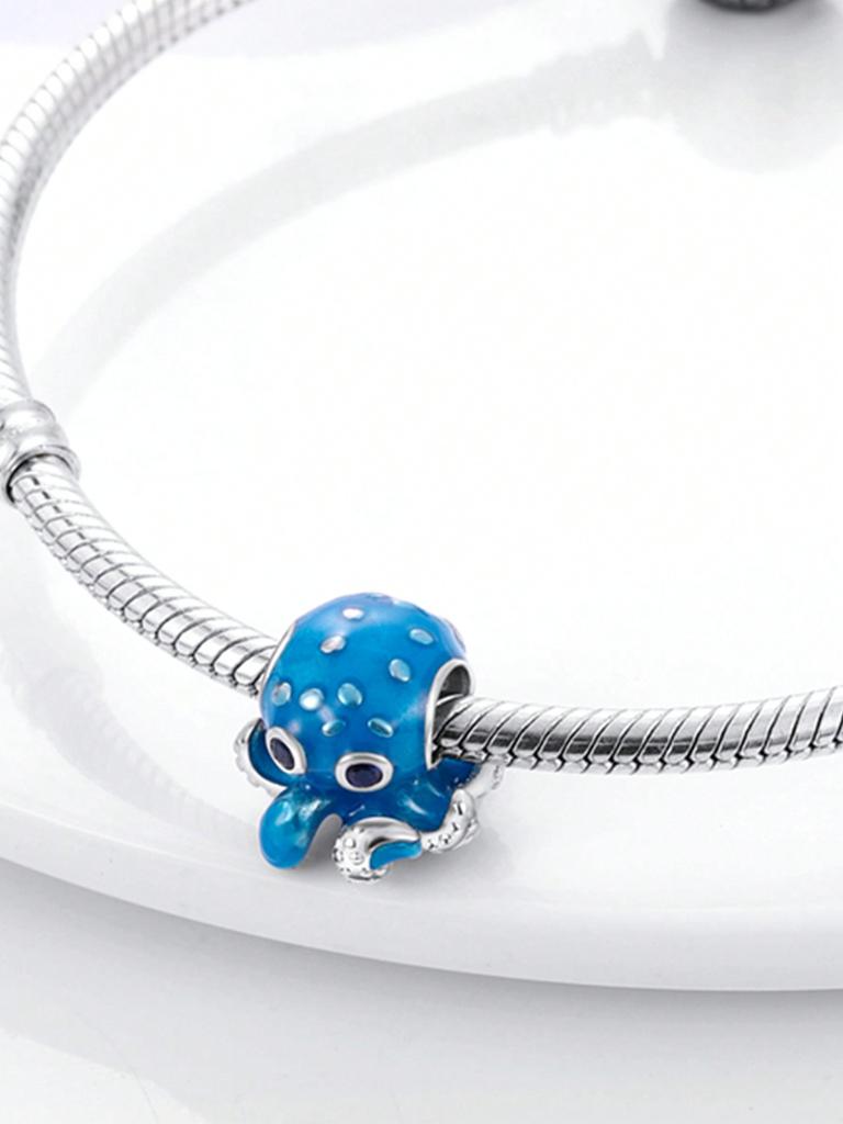 Charms Plata Ocean Octopus Sea Turtle Starfish Beads Copper Plated Fit Charms Original Bracelet For Jewelry Making Diy Charm