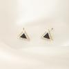 Women's Stud Earrings - Black Posts, Versatile Design