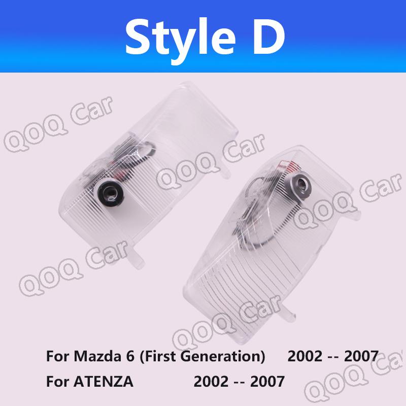 For Mazda 6 ATENZA RUIYI CX9 RX8 MS Led Car Door Logo Welcome Shadow Light Laser Projector Ghost Lamp Auto Accessories Glass Len