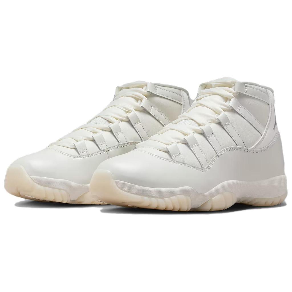Jordan Air Jordan 11 Mid Top Vintage Basketball Shoes Women's Pearl White AR0715-110