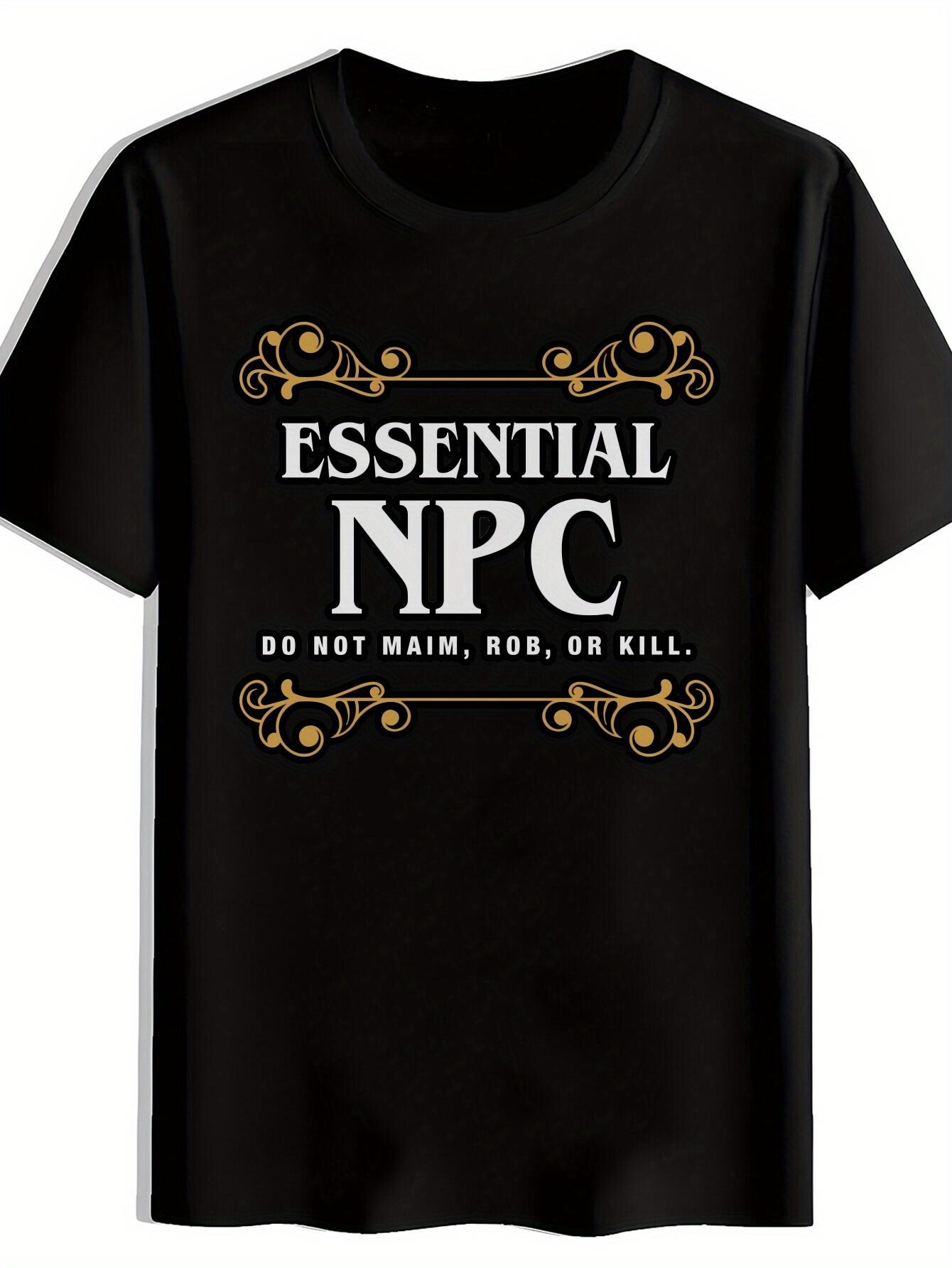 T-shirt Black  Essential NPC  Graphic -  Do Not Maim S