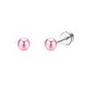 2PCS/Set Stainless Steel Heart Moon Earbone Stud Screw Ball Stud Earrings for Women Fashion Ear Tragus Cartilage Body Piercing