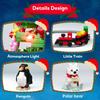 New Years Winter Christmas Tree Building Blocks Set Lighting Penguin Snowman Santa Claus Bricks DIY Toys Children Xmas Gifts