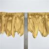 1Yards Spray Gold Silver Goose Feathers On Tape Fringe Trim Ribbon Dress Geese Feather Tims Clothes Sewing Fabric Decoration Diy
