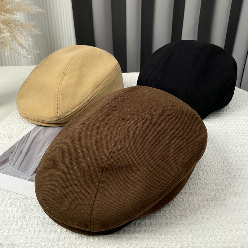 Women's Summer British Retro Newsboy Hat, Large Fit, Small Face Effect, Versatile Duckbill Beret
